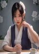 卡罗尔电影风格缩略图，1950年代纽约百货公司内两位女性对视，暖黄色调复古感浓郁